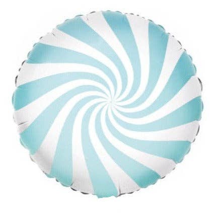 Light Blue Candy Round Foil Balloon 18 in. for wholesale by THE BALLOON HUB