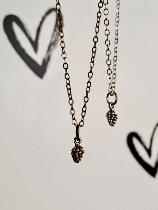 Pine Cone Necklace for wholesale by Tumbled Earth Inc.