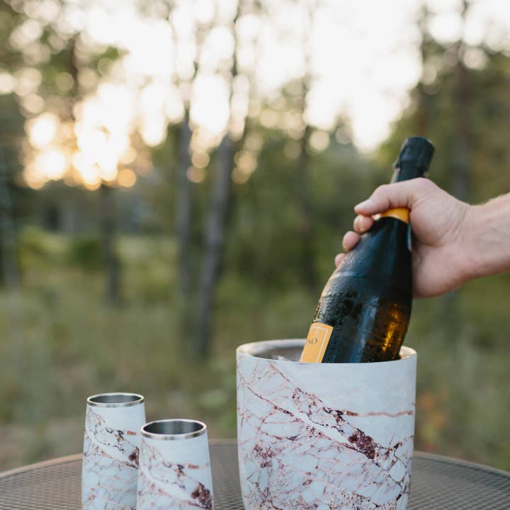 S'well - Wholesale Wine Bucket - Wine Chiller - Calacatta Gold1