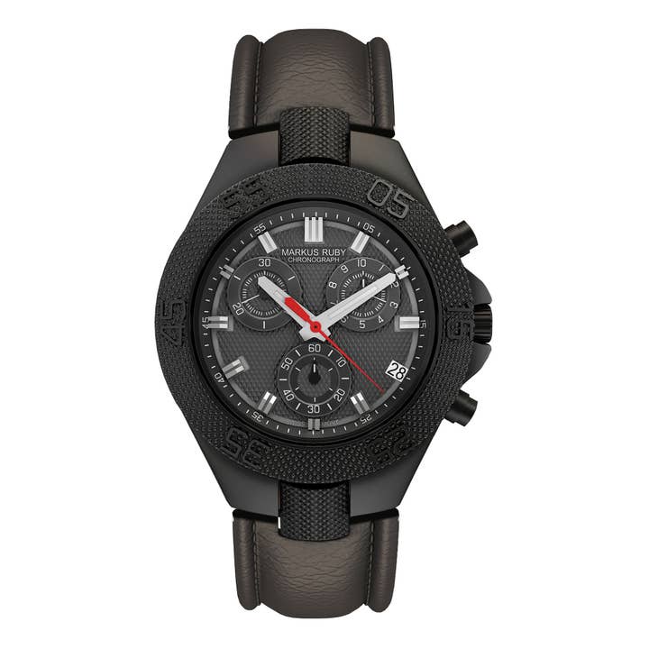 Markus Ruby - Wholesale Wrist Watch - Men's - Markus Ruby Chronograph - Leather Band