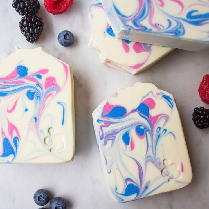 Black Raspberry Vanilla Tallow Soap for wholesale by Sunday's Best LLC