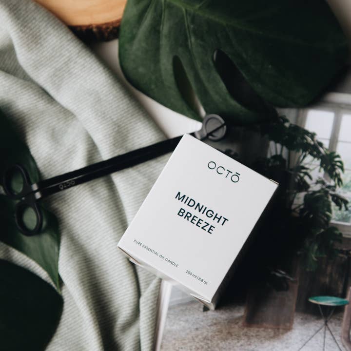 OCTŌ - Wholesale Jar/Filled Candle - Midnight Breeze candle (Rose Geranium + Vetiver + Patchouli)6