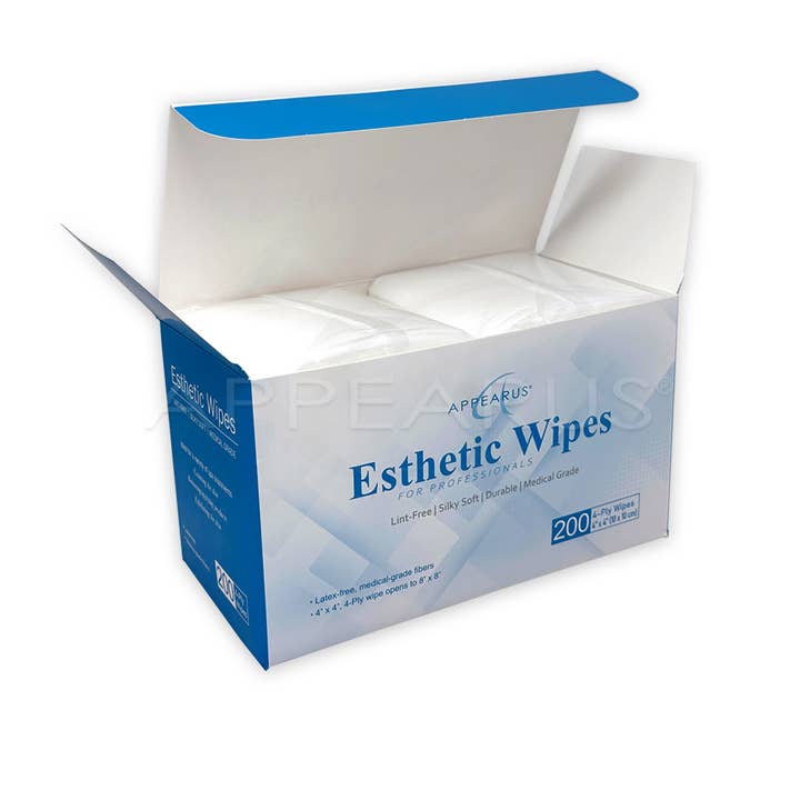 Appearus Products Corp. - Wholesale Face & Body Wipes - 4x4 Esthetic Facial Wipes – Medical-Grade, Lint-Free, Soft