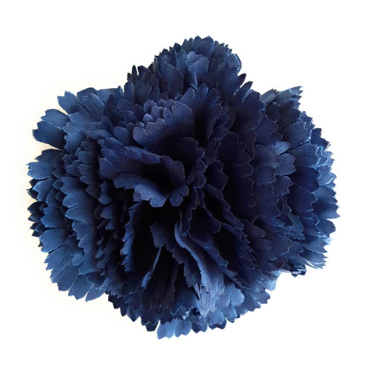 BRANDELIA - Venta al por mayor Flores artificiales - Clavel Flamenco Flor Pelo Ø9cm · Azul Marino3