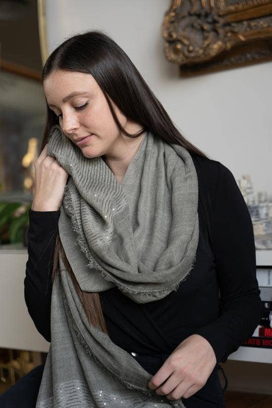 SAACHI - Vendita all'ingrosso Sciarpa - Donna - Sciarpa scintillante Lenox con dettaglio di paillettes16