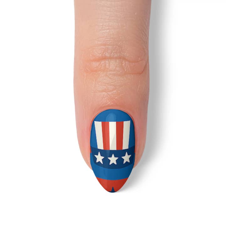 FYNE BODY - Wholesale Press-on/fake nails - Chrome Candy 4th of July Press-On Nails14