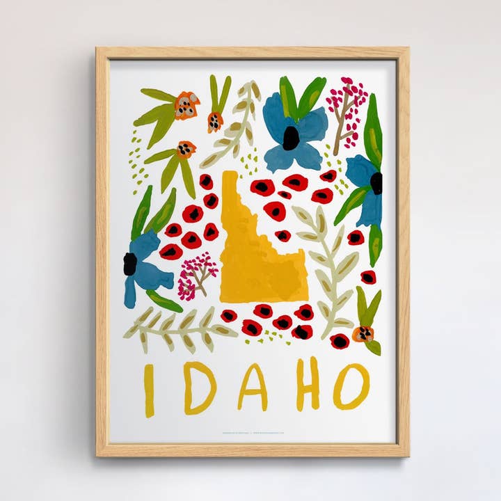 Idaho American Gouache Print for wholesale by 50 States of Beauty