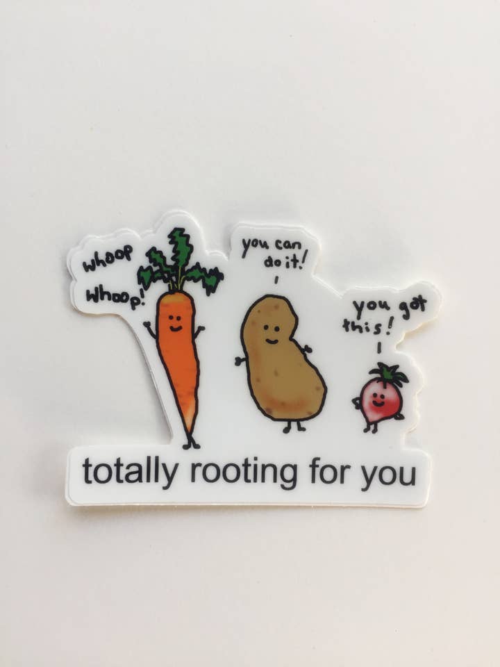 Rooting For You Vinyl Sticker for wholesale by Peadoodles