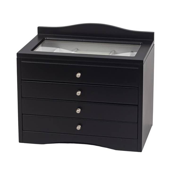 4062 Black Painted Large Jewel Case for wholesale by Mele and Co UK/ EU