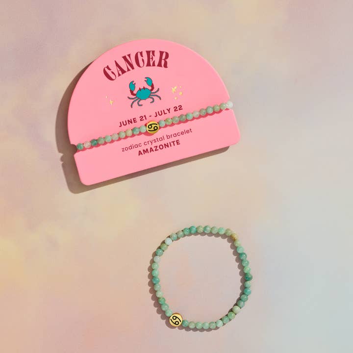 Cancer Mini Zodiac Bracelet – 4mm Crystal Beads for wholesale by GeoCentral