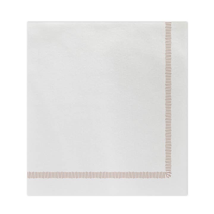 Papersoft Napkins Fringe Linen Cocktail Napkins (Pack of 20) for wholesale by VIETRI Inc.