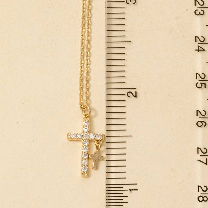 Anarchy Street - Wholesale Pendant/Charm Necklace - Secret Box Gold Dipped Cz Cross Pendant Necklace3