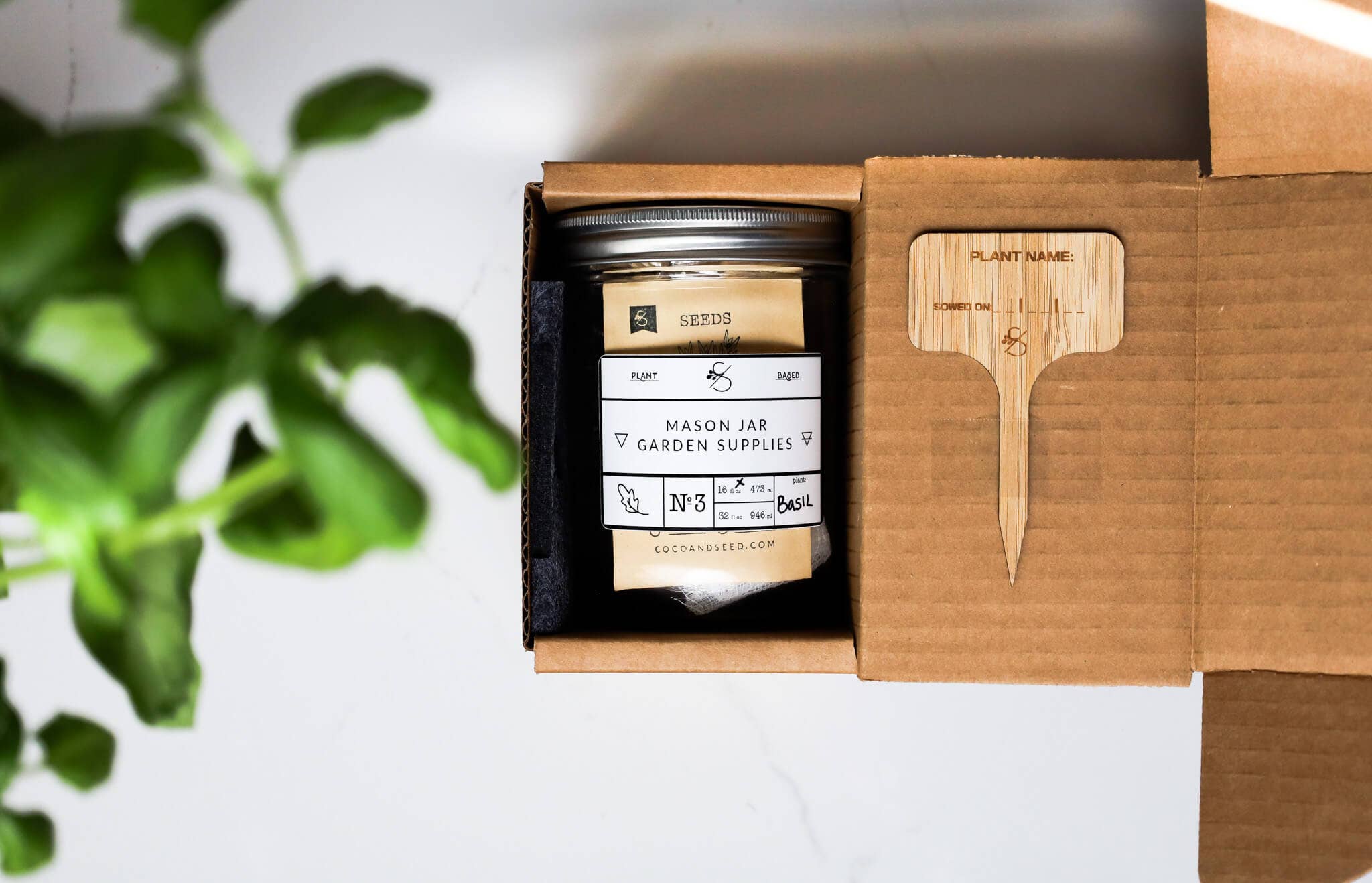 Coco and Seed - Wholesale Plant Seeds - Mason Jar Indoor Herb Garden Supplies Kit with jar7