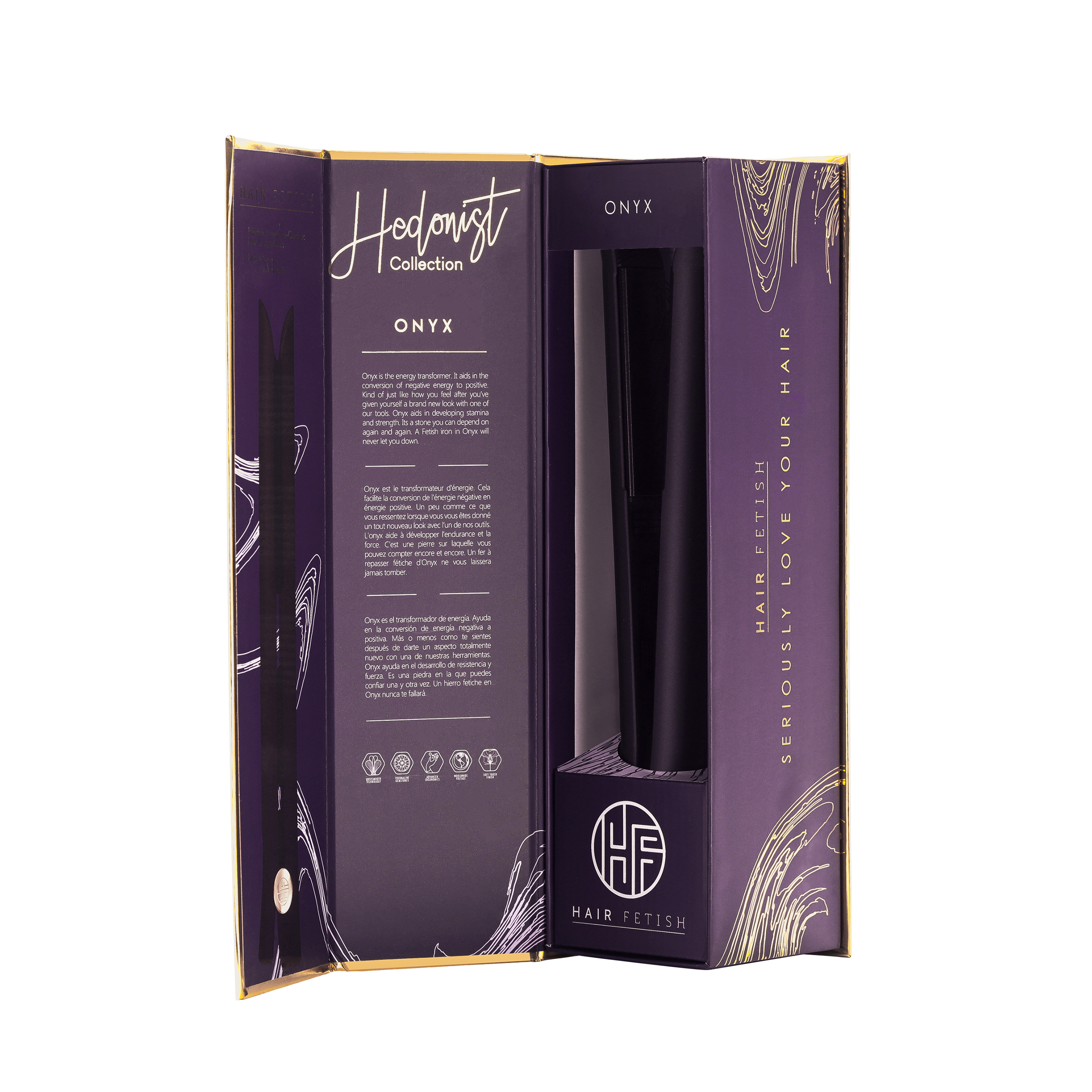 Aigue-marine Lisseur Hedonist Luxe 3,2 cm avec plaques en tourmaline japonaise en vente sur Faire24