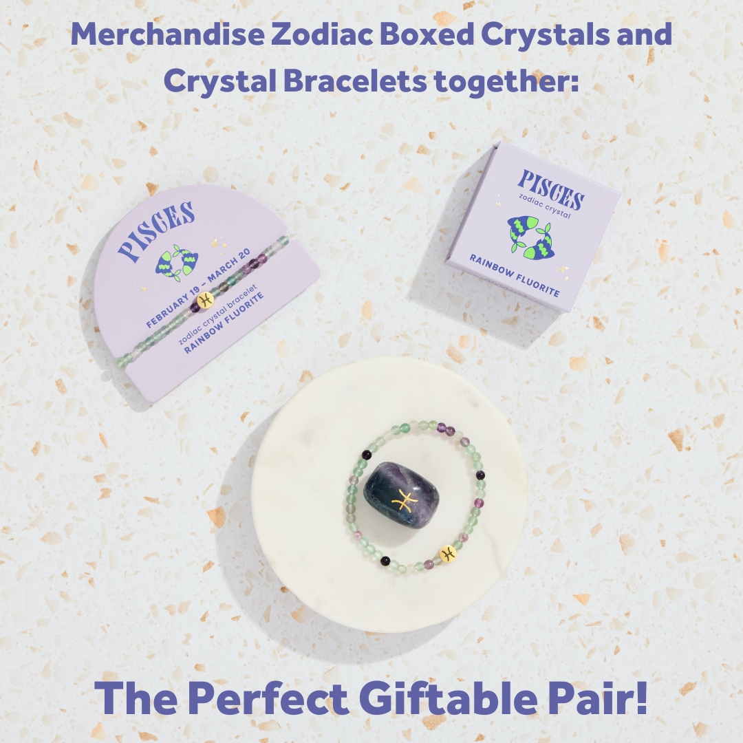 GeoCentral - Wholesale Spiritual Stone/Crystal - Pisces Boxed Zodiac Crystal – Rainbow Fluorite2