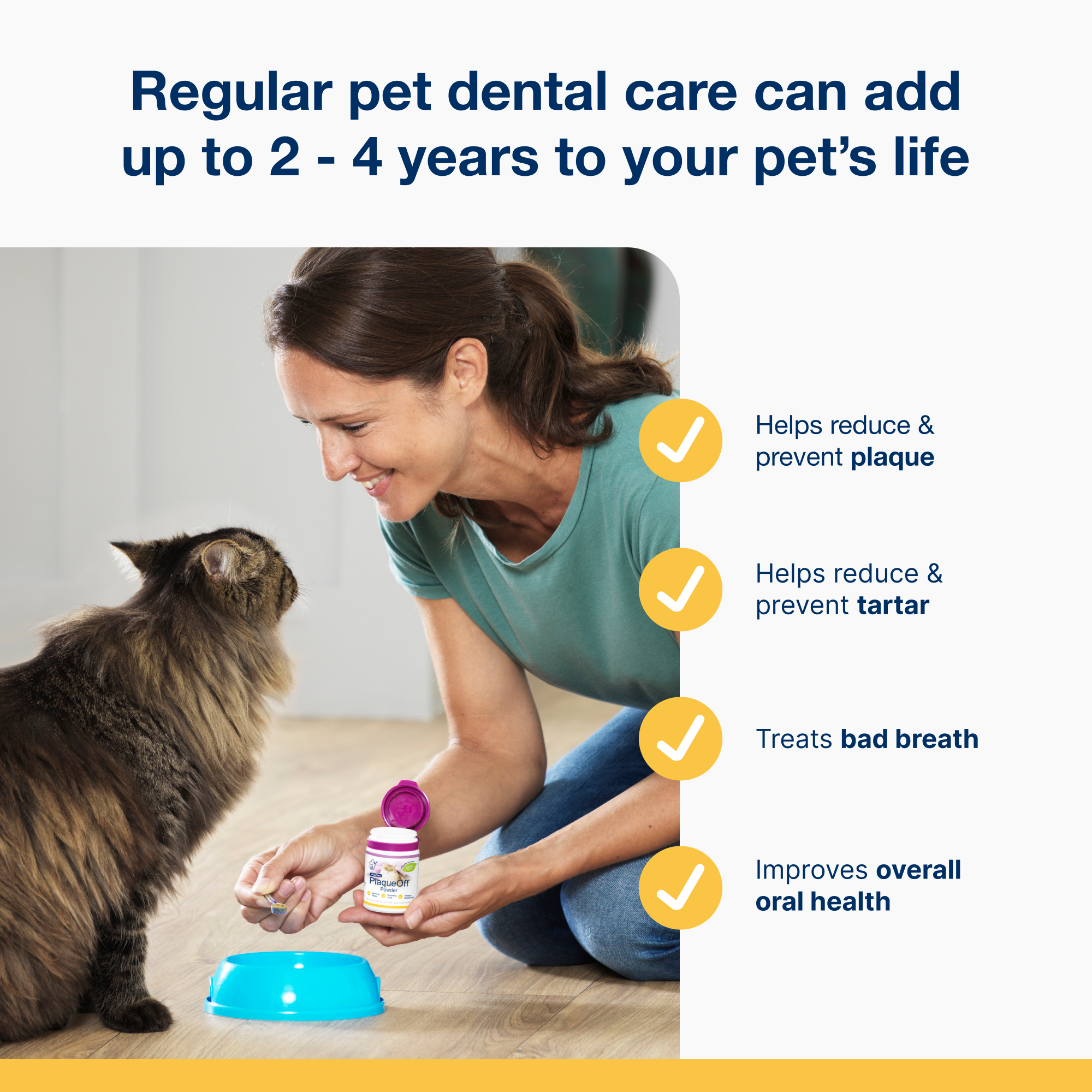 ProDen PlaqueOff - Wholesale Pet Supplement - Cat/Dog - ProDen PlaqueOff® Powder 40g Cat4