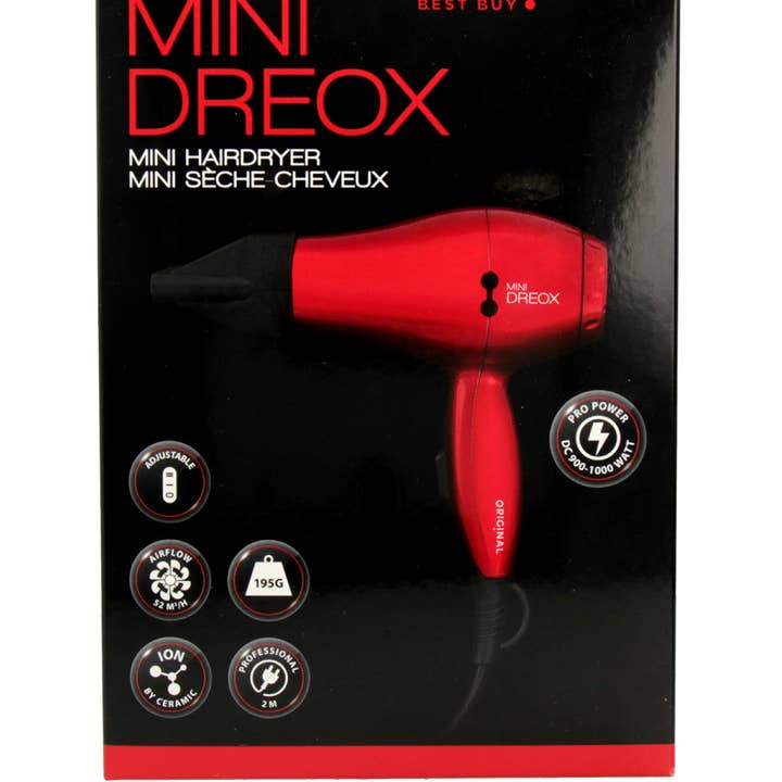 Sinelco Dreox Mini röd torktumlare för wholesale av SUBLIME BEAUTY WHOLESALER SL