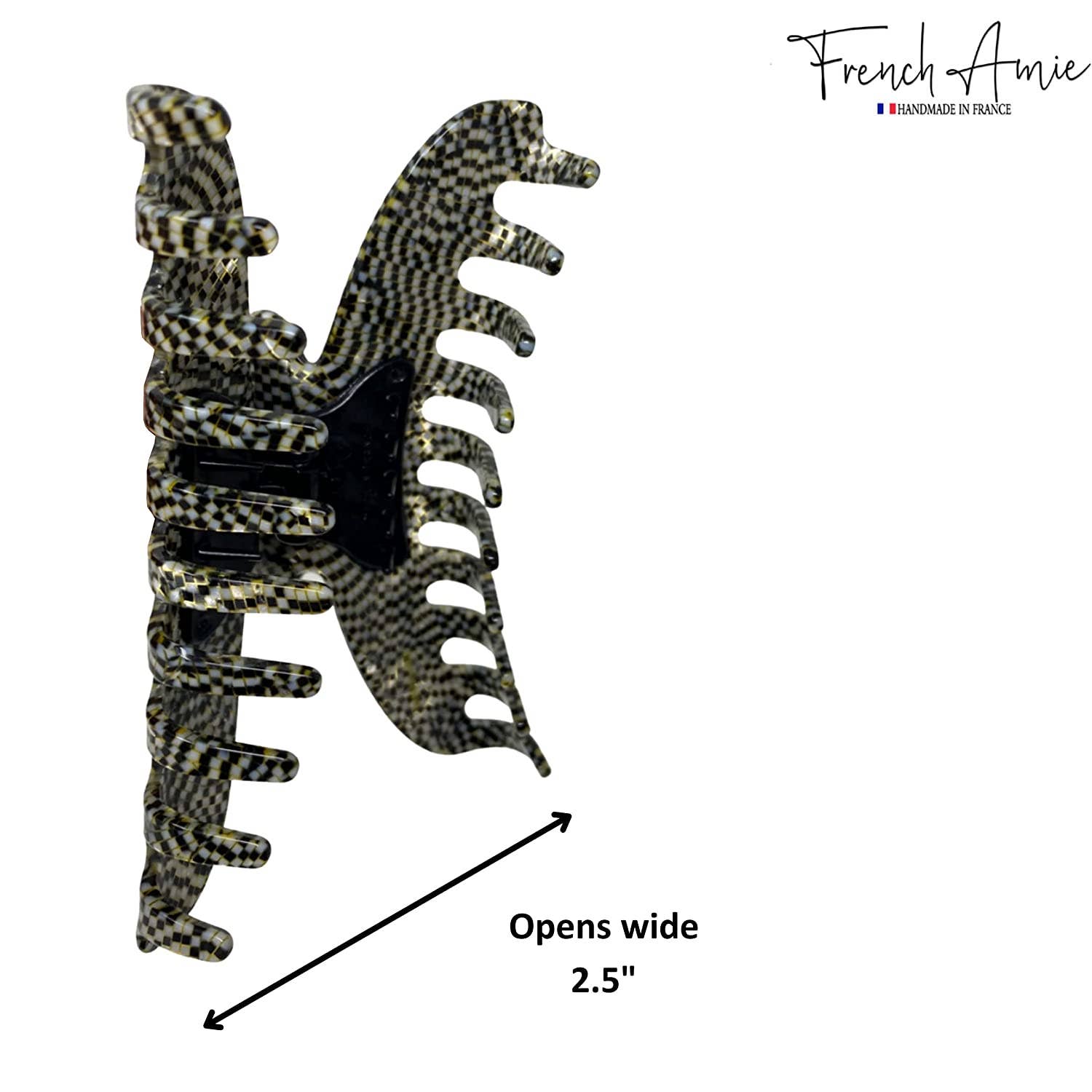 Parcelona - Wholesale Hair Clip - Women's - French Amie Contour Large 4 ¾” Celluloid Handmade Jaw Hair Claw Clip for Women55