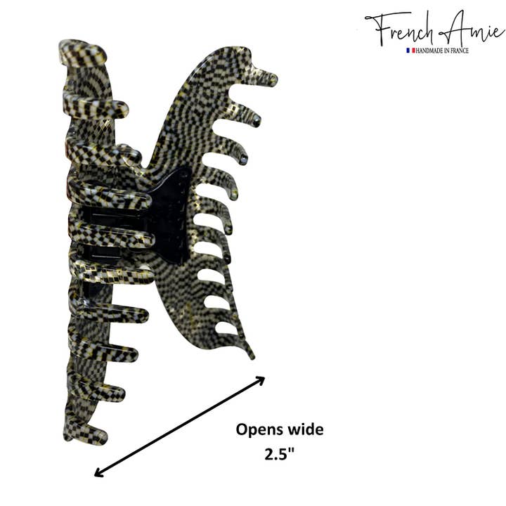 Parcelona - Wholesale Hair Clip - Women's - French Amie Contour Large 4 ¾” Celluloid Handmade Jaw Hair Claw Clip for Women55