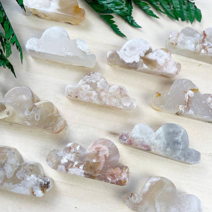 Ewelina Pas Jewelry - Wholesale Spiritual Stone/Crystal - Flower Agate Cloud Carving5