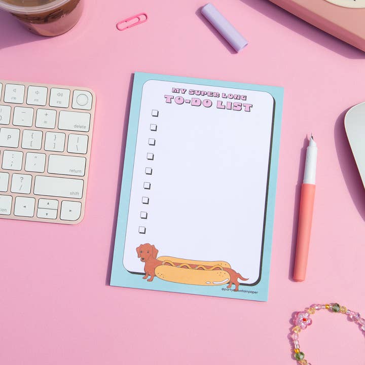 Party Mountain Paper co. - Wholesale Notepad - Super Long To-Do Notepad | Last Chance
