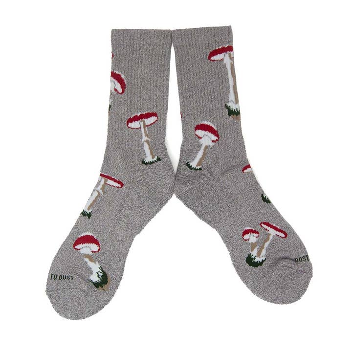 The Ampal Creative - Wholesale Socks - Unisex - FUNGI Socks - Khaki