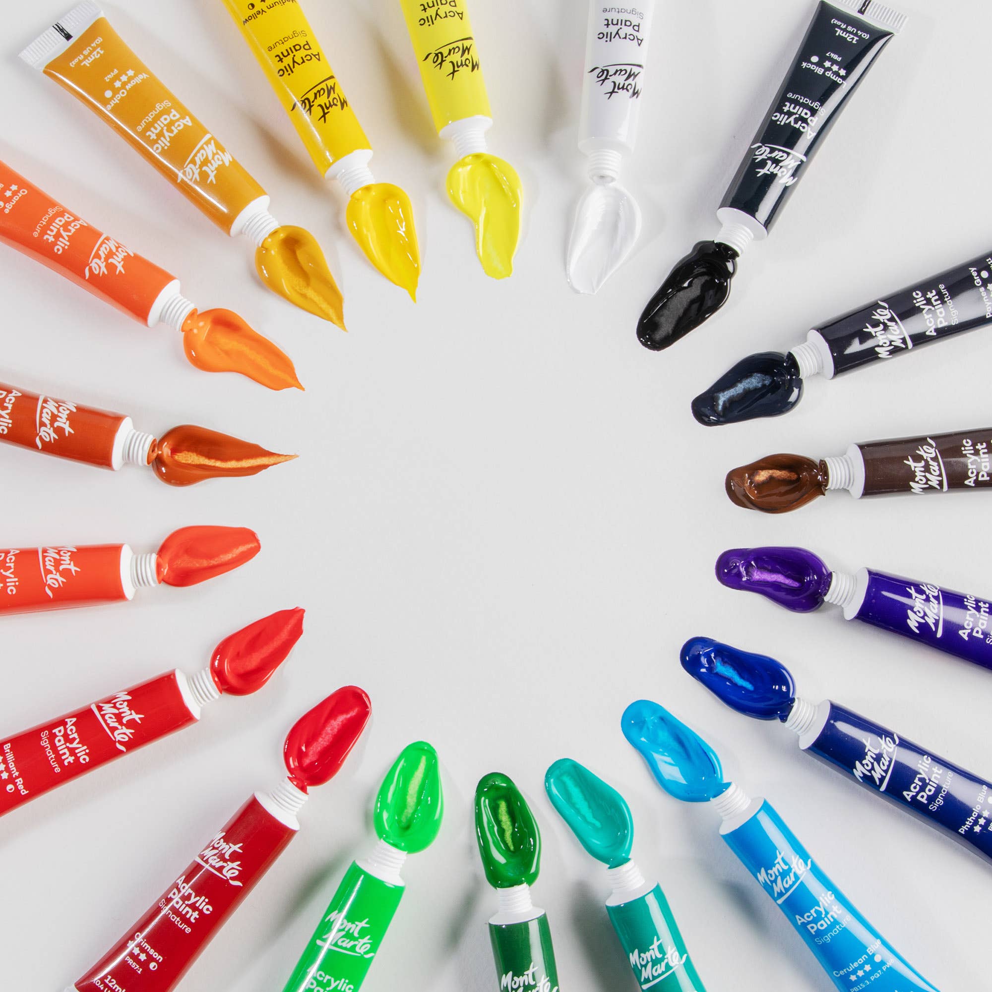 Mont Marte Usa, Inc. - Wholesale Paint Set - Acrylic Paints Signature 18pc x 12ml (0.4 US fl.oz)4