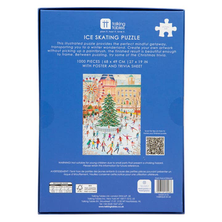 Talking Tables USA - Wholesale Puzzle - Adult - Ice Skating Puzzle - 1000pcs | Christmas Gifts |1