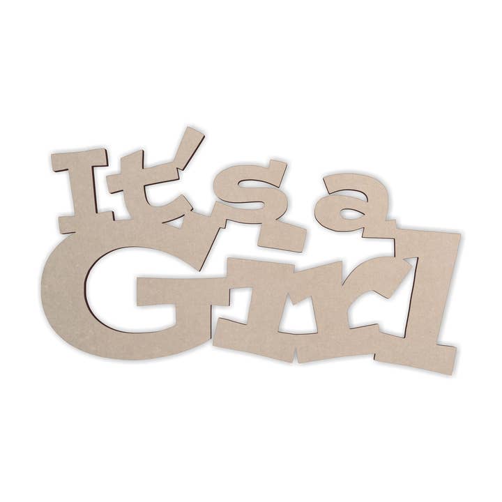 Arte artistica che rivela il genere, con scritta «It's A Girl», ritaglio, decorazione per la casa per la vendita all'ingrosso da parte di Jess and Jessica