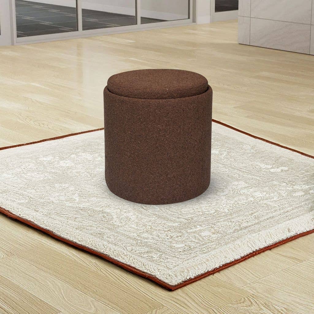 Aria Home – Großhandel Polsterhocker – Aria Home Boucle Tablett-Top getuftete Ottomane Kollektion, Schwarz, 1-teilig, 43 x 38 x 38 cm20