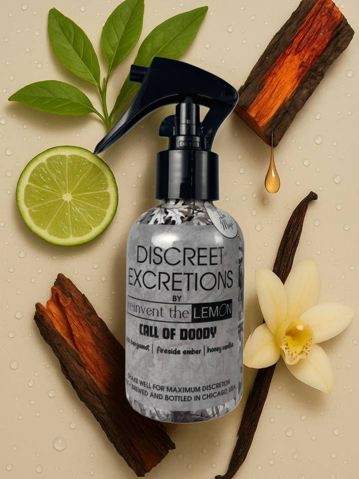 Discreet Excretions Toilet Spray | Call of Doody for wholesale by Reinvent the Lemon