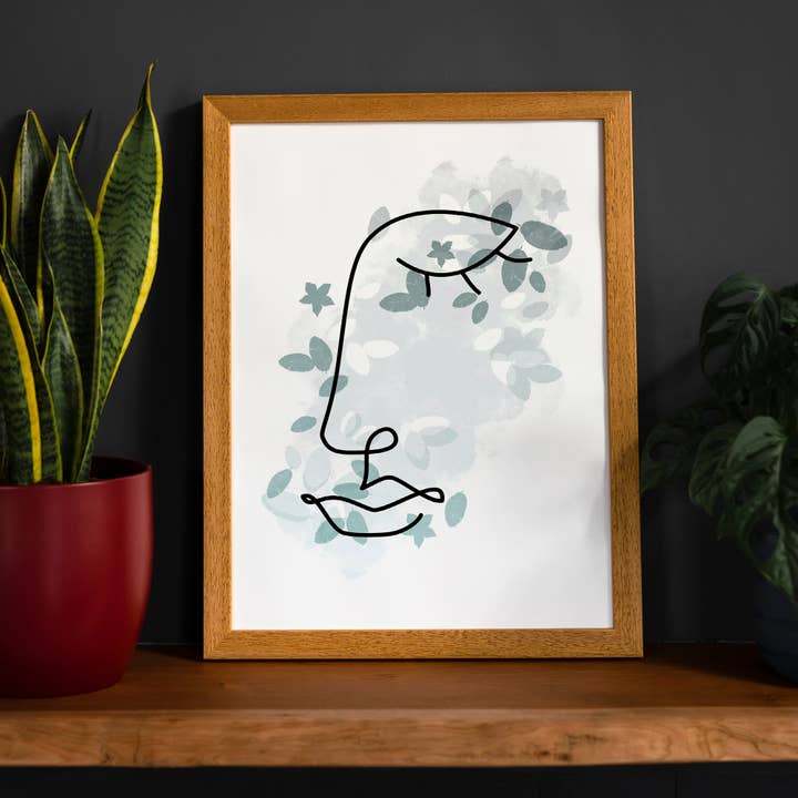 Feuilles Face Line Impression pour la vente par Ink & Drop