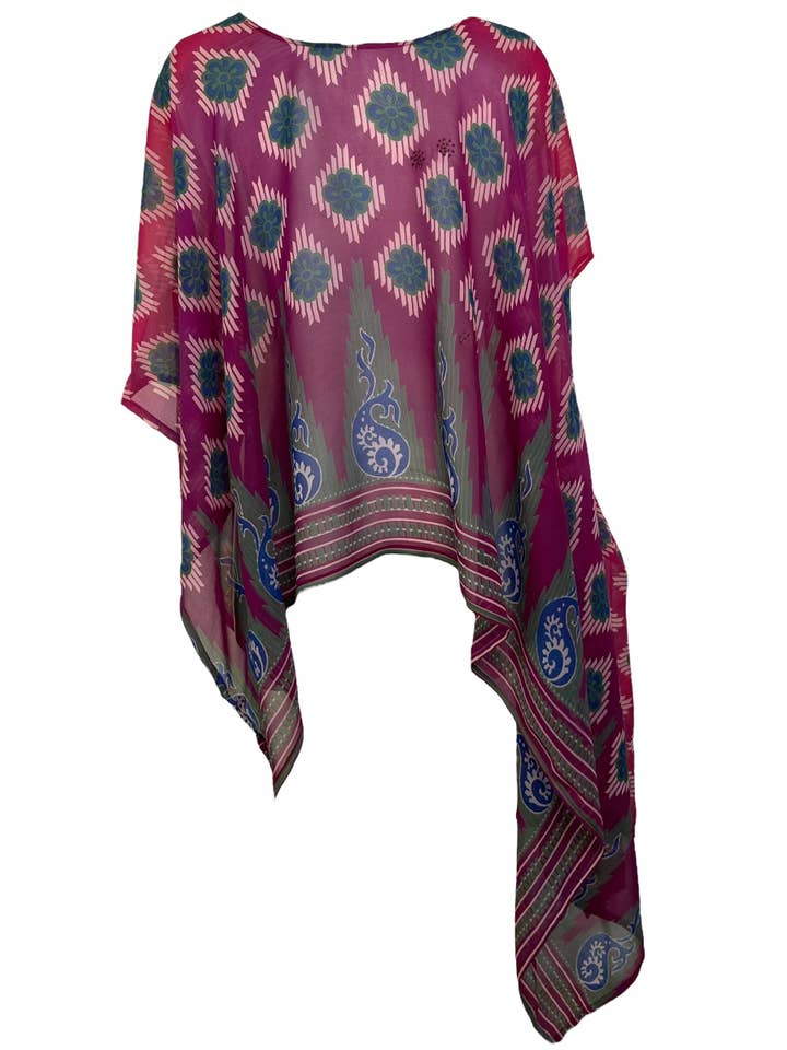 sariKNOTsari - Wholesale Outerwear Vest - Women's - PRG6755 Sheer Avatar Pure Silk Versatile Vest4