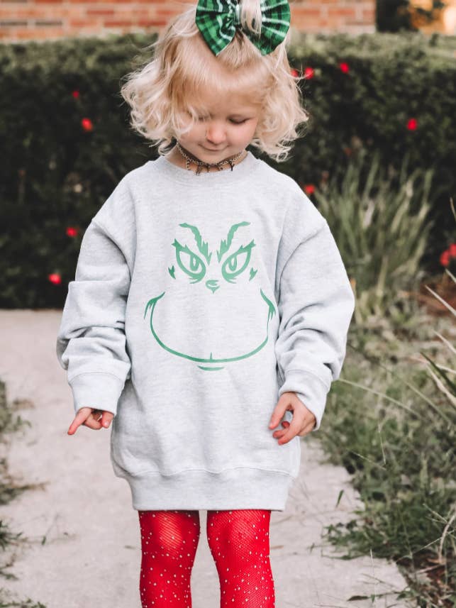 Front Porch Boutique - Vente Sweat-shirt – enfant - Sweatshirt Grinch pour enfants1