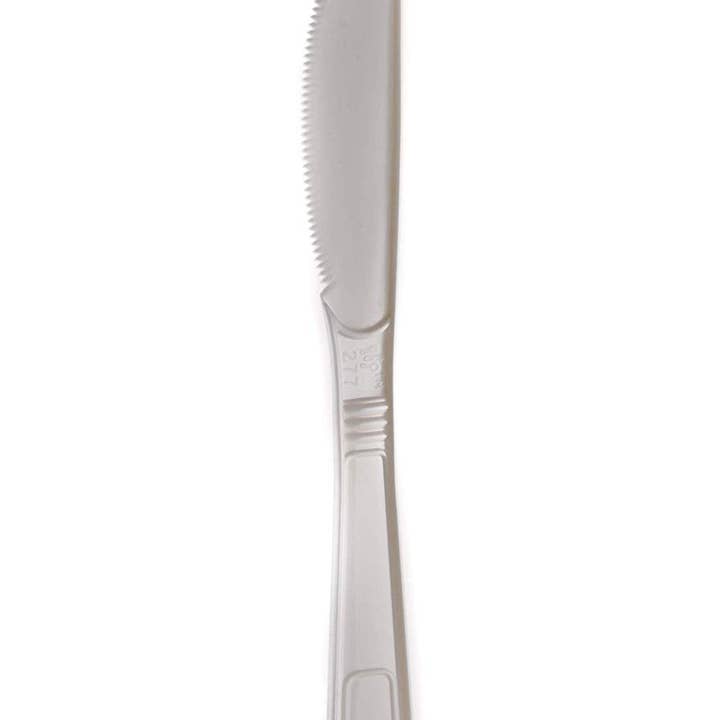 Disposable Plastic Heavy Weight Knives Black/White Unwrapped for wholesale by EcoQuality