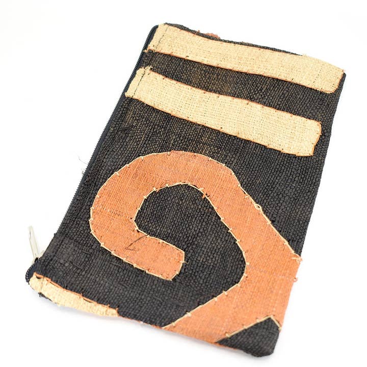 Swahili | AFRICAN MODERN - Wholesale Makeup/Cosmetic Bag - African Joy Congo Raffia Cosmetics Pouch - Assorted