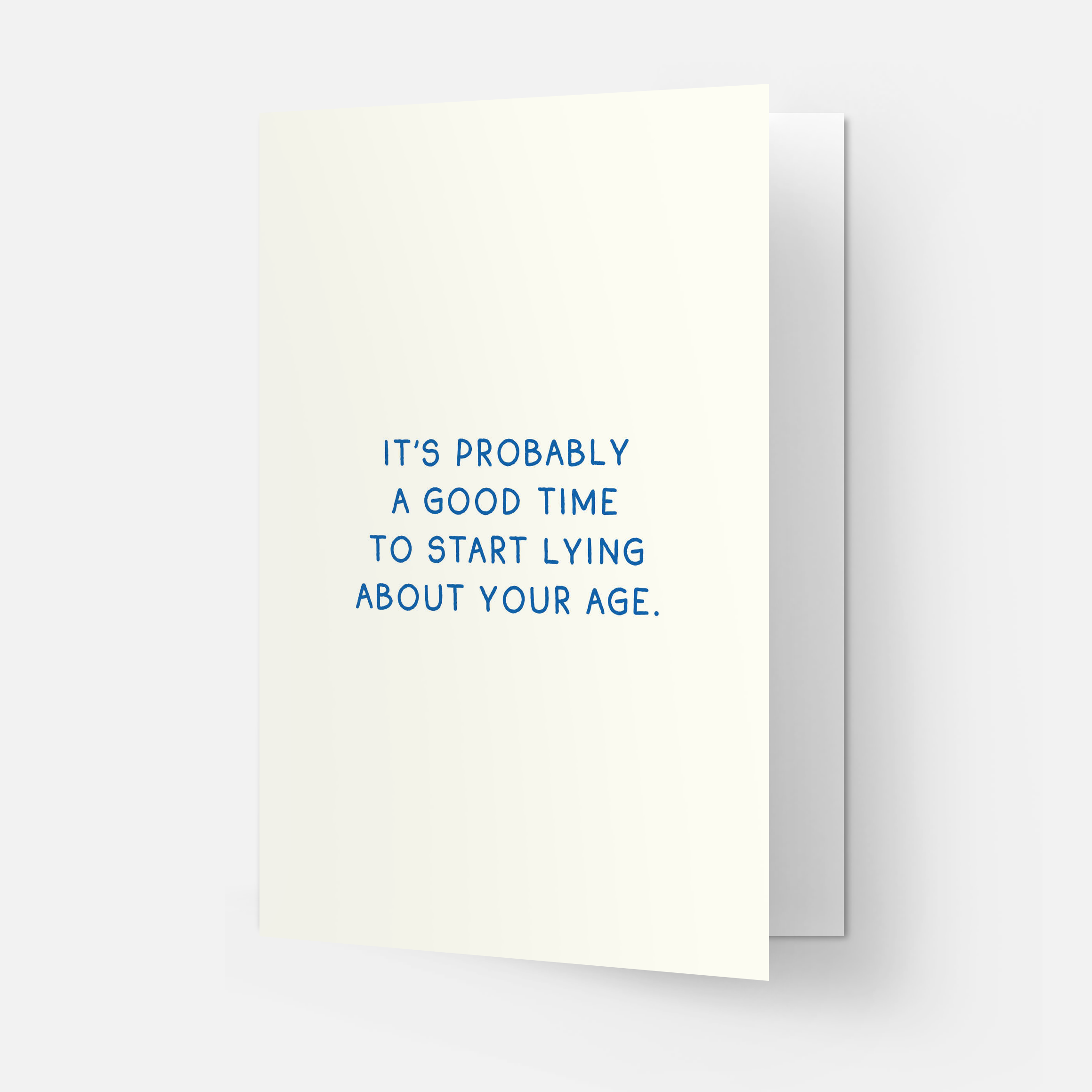 Kaart Blanche – postal de parabéns por atacado – Cartão de felicitações 'Mentir sobre a idade'1