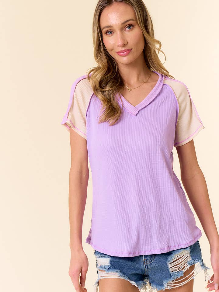 lovely melody - Wholesale Knit Top - Women's - LMT3878-Clarissas Color block top23