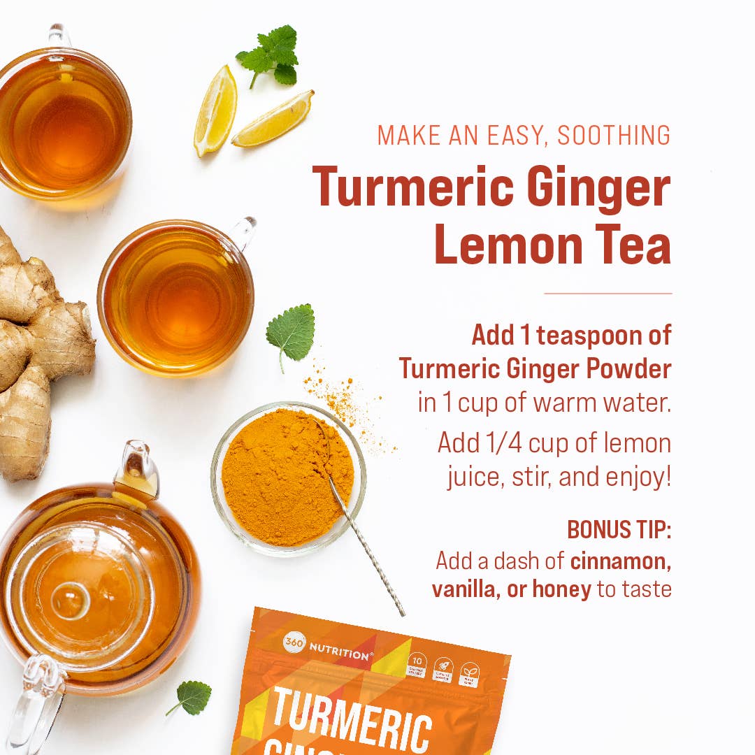 360 Nutriton - Wholesale Protein/Superfood Powder - Turmeric Ginger Powder with Activated Black Pepper 3.3 oz6