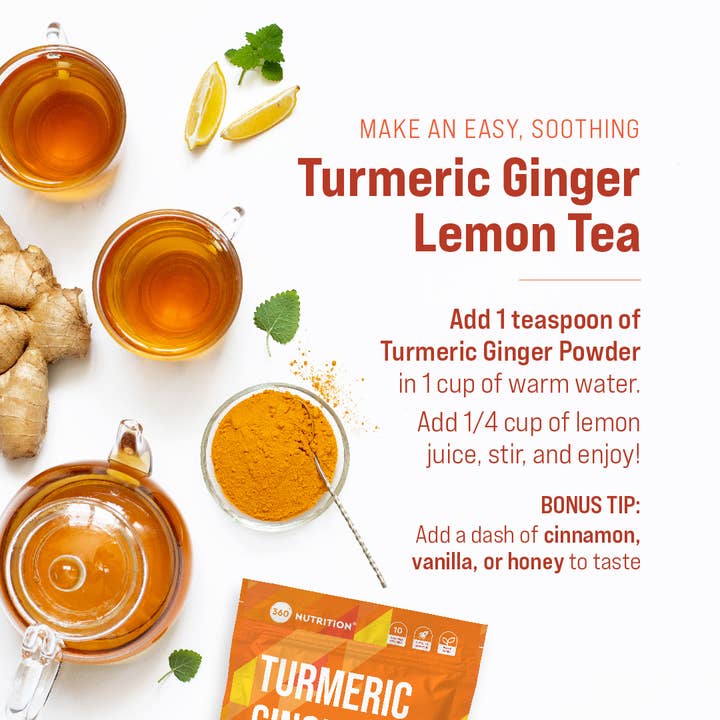 360 Nutriton - Wholesale Protein/Superfood Powder - Turmeric Ginger Powder with Activated Black Pepper 3.3 oz6