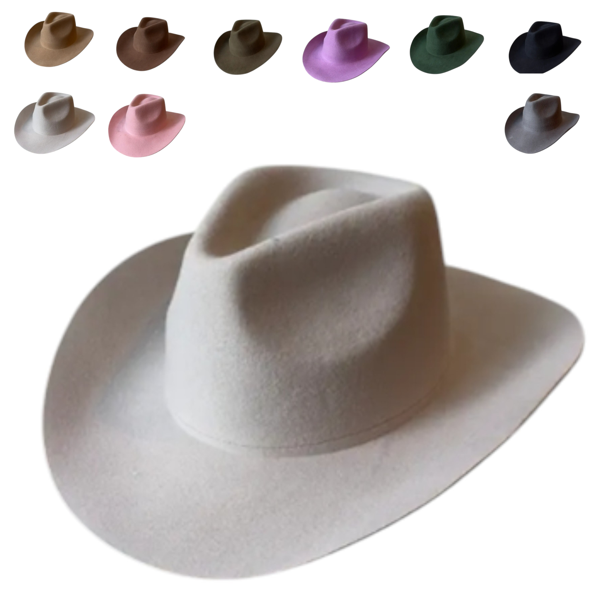 Portia Hat - Wholesale Cowboy Hat - Unisex -  100% Australian Wool Rancher Cowboy Hat14
