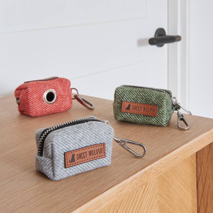 Sweet William Designs - Wholesale Pet poo bag dispenser - Dog Poo Bag Holder - Grey Tweed3