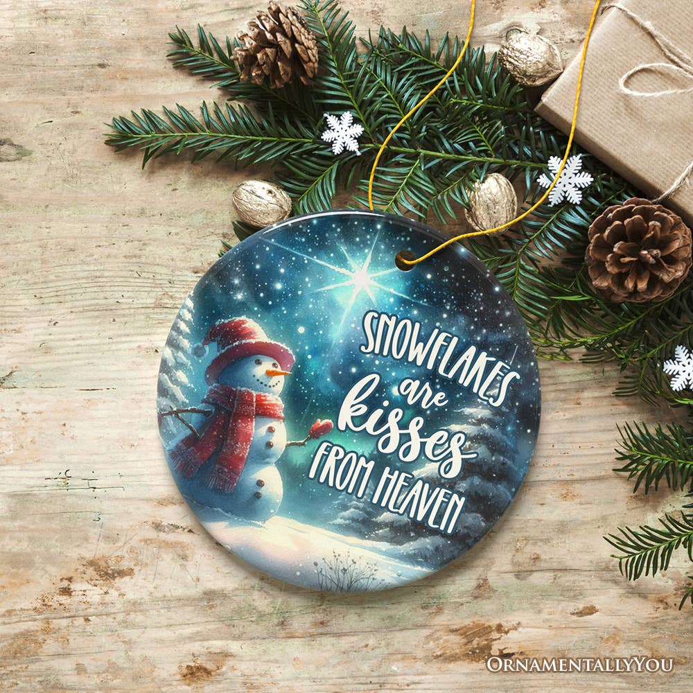 OrnamentallyYou – wholesale Ornament – Snowflakes are Kisses From our Loved Ones, Memorial Gift0