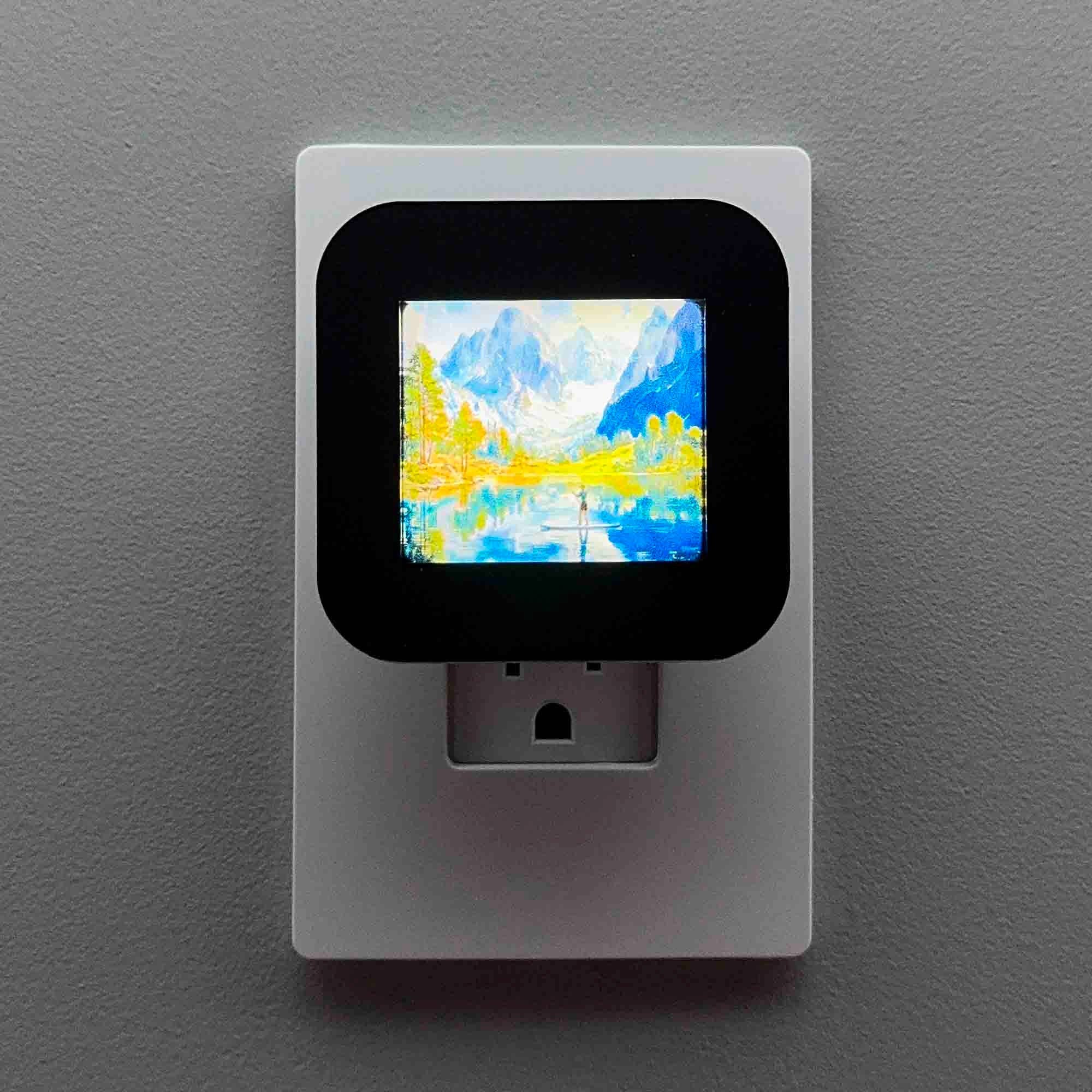 Swaplights Night Lights - Wholesale Night Light - Paddleboarder on Mountain Lake Night Light