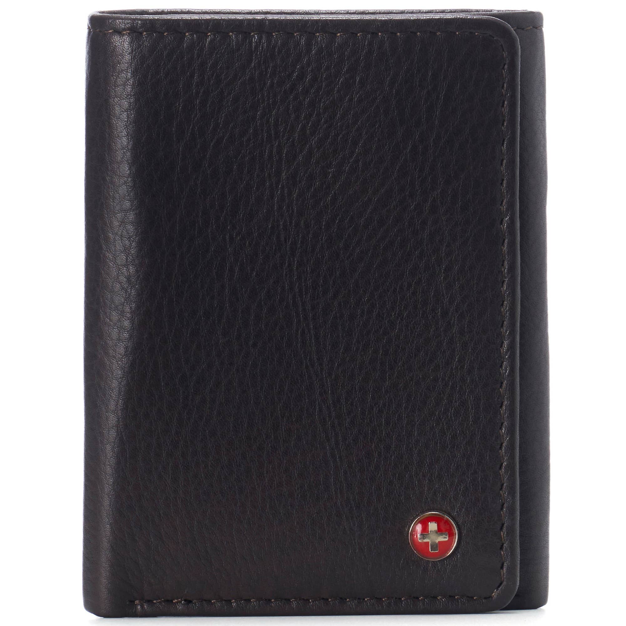 Alpine Swiss – wholesale Wallet - Men’s – Mens Leon Trifold Wallet RFID Safe Bifold Genuine Leather ID4