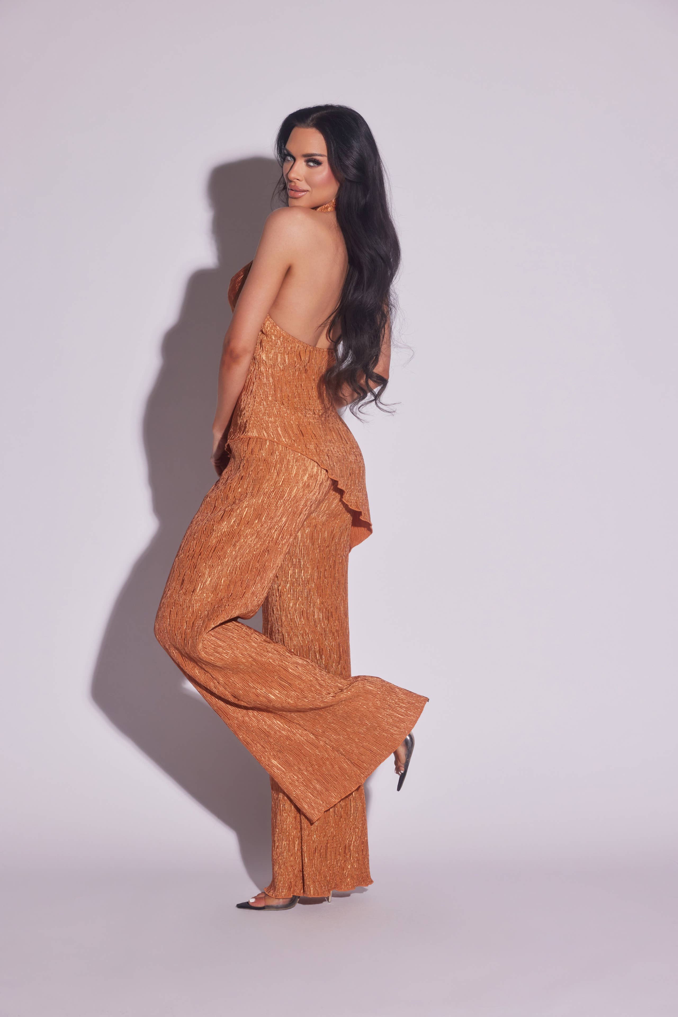 WFFS - Wholesale Top & Pant Set (NOT Loungewear) - Women's - Halter Maxi Pleated Set 2