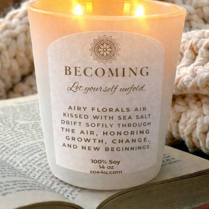 BECOMING AFFIRMATION CANDLE for wholesale by Scents of Empowerment