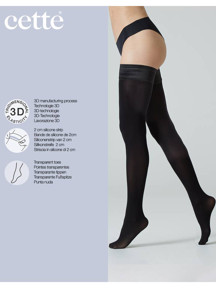 Cette - Wholesale Stockings - Women's - Opaque Hold Ups, Sizes up to 4XL, Stockings, Stay Up Tights8