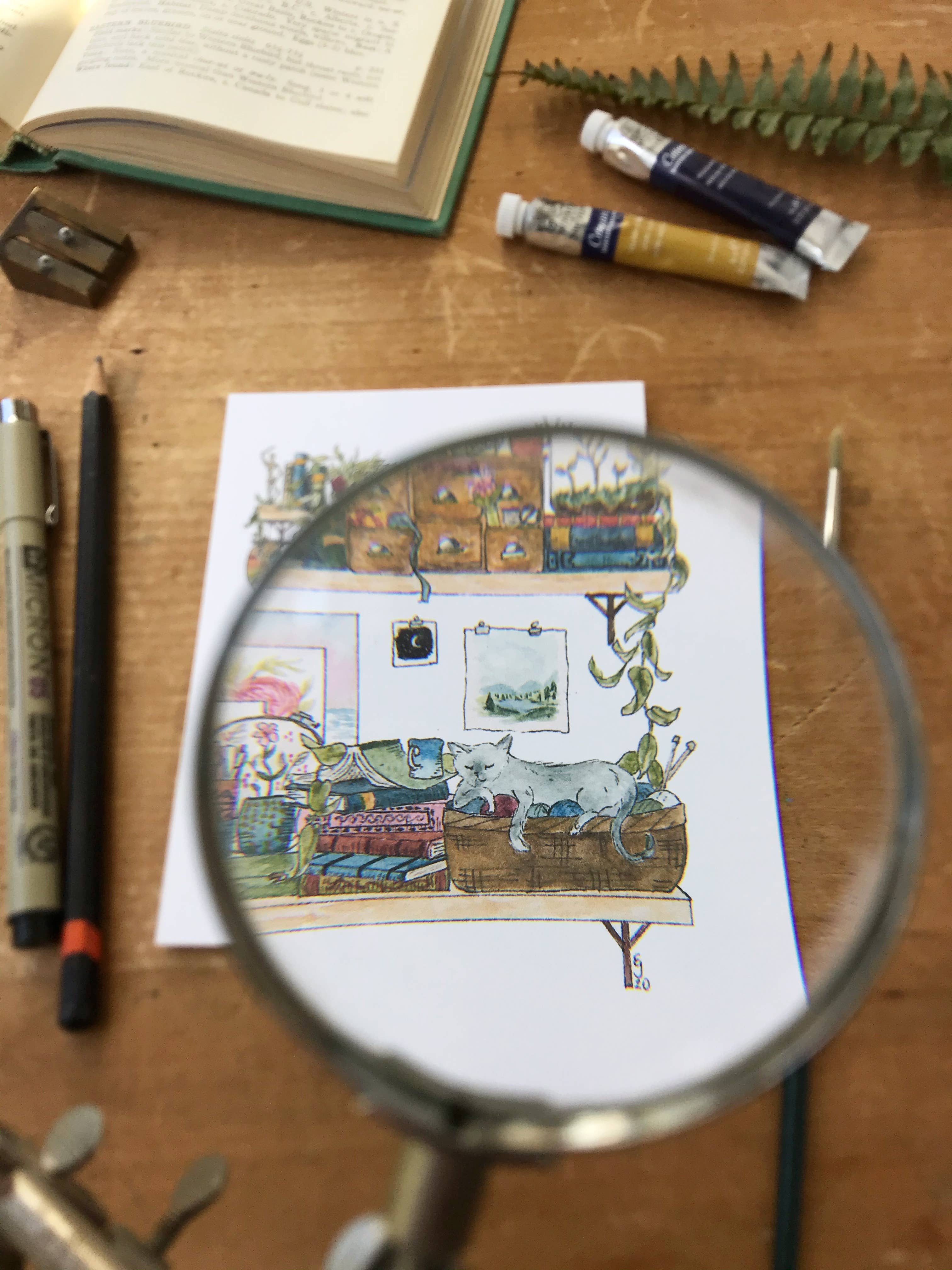 Lizzy Gass - Wholesale Postcard - The Artist's Shelves Postcard6