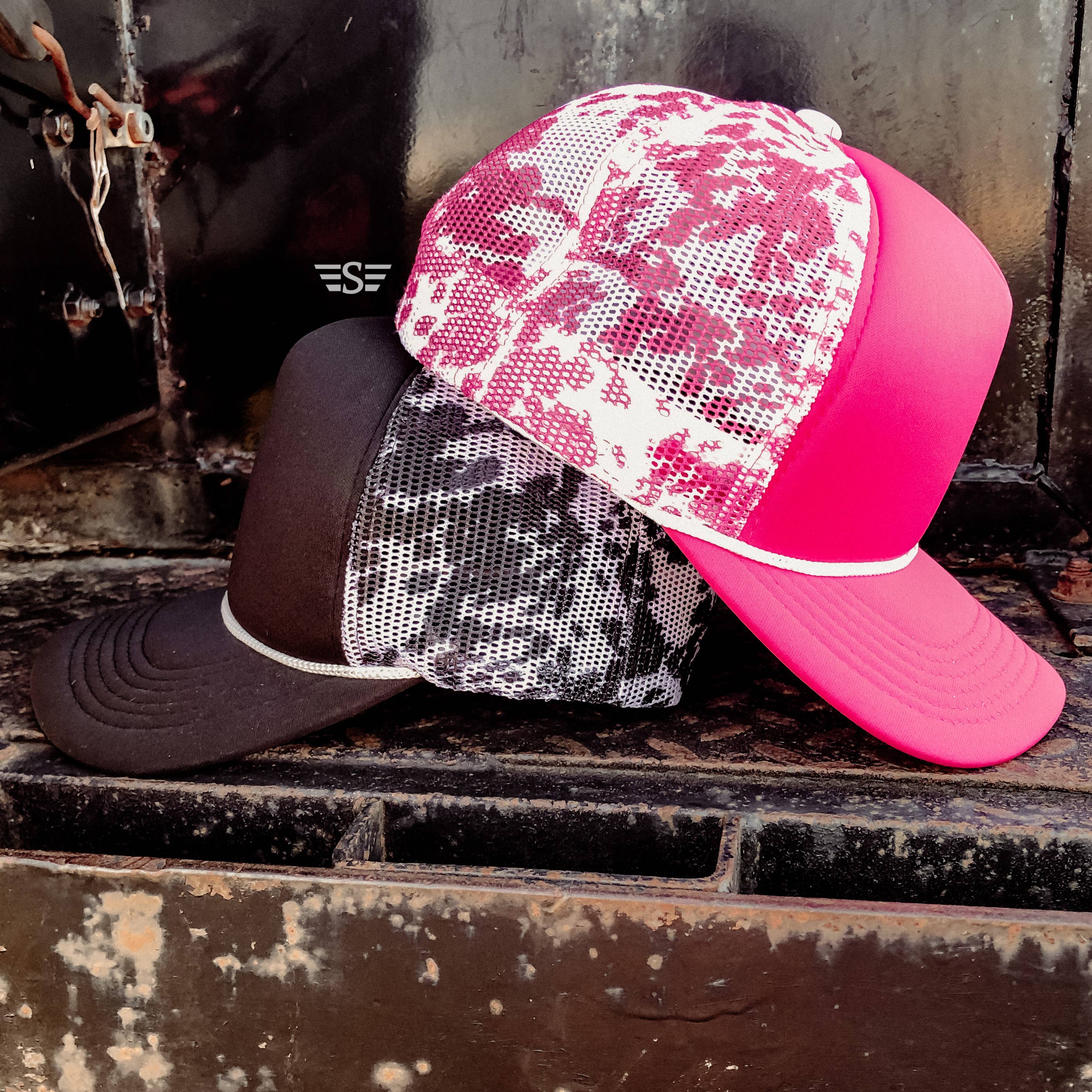 Flying S Company – boné - Unissexo por atacado – Boné com tela atrás estampa de vaca4